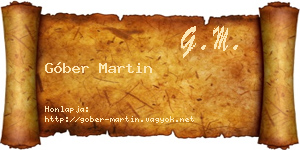 Góber Martin névjegykártya