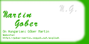 martin gober business card