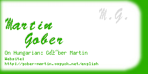 martin gober business card